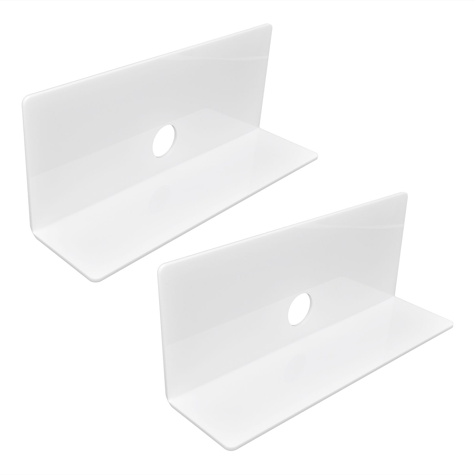2Pcs Display Shelf Acrylic Perforation Free High Strength Wall Mount Shelf for view 7