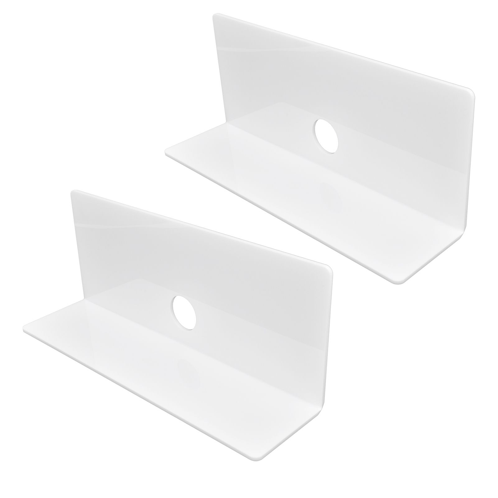 2Pcs Display Shelf Acrylic Perforation Free High Strength Wall Mount Shelf for view 8