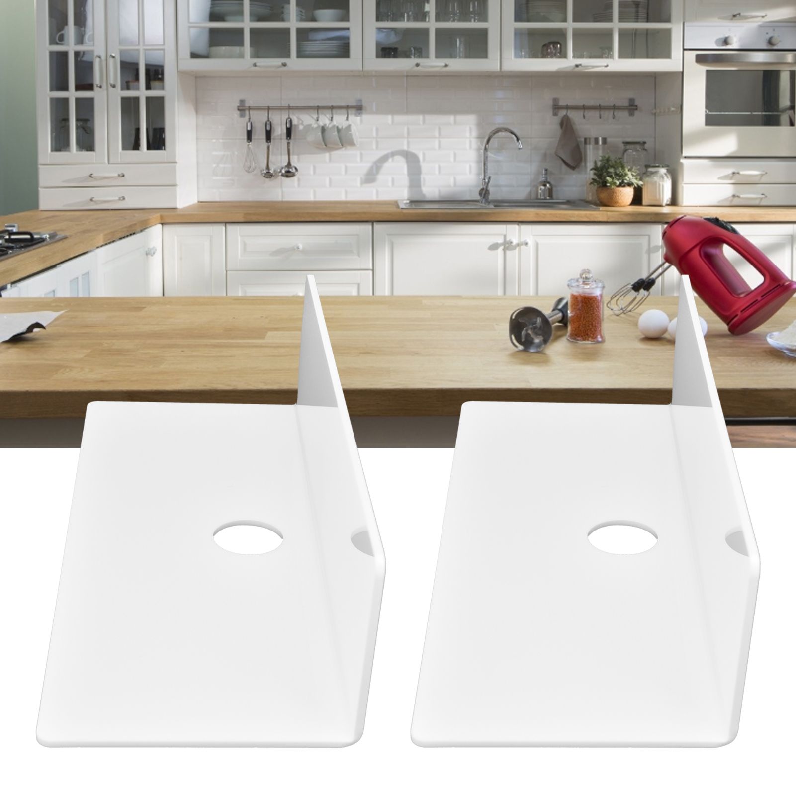 2Pcs Display Shelf Acrylic Perforation Free High Strength Wall Mount Shelf for view 11