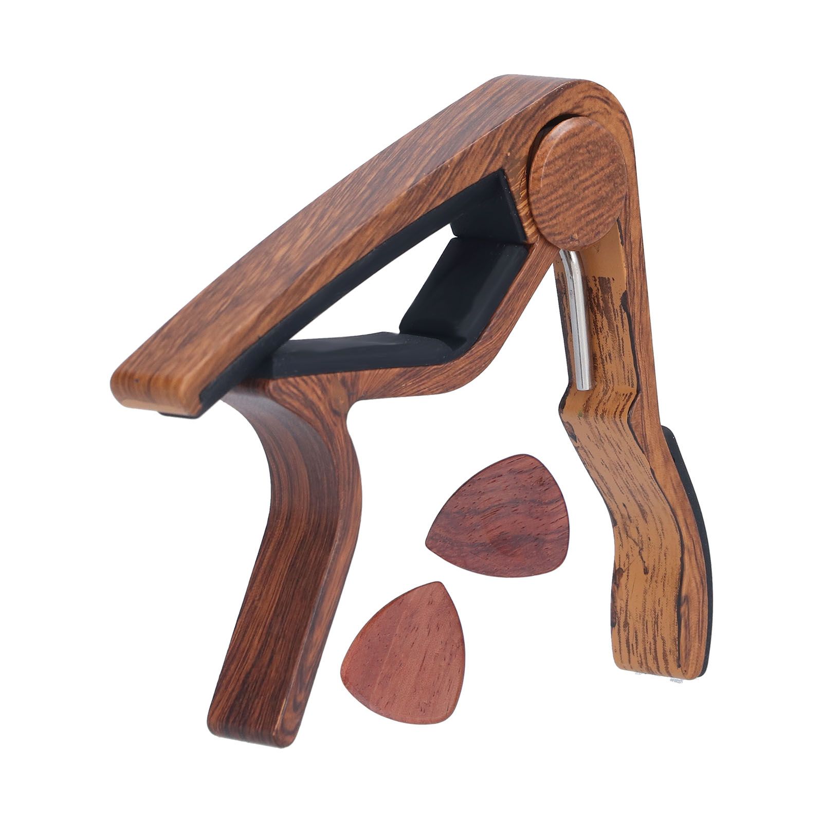 Guitar Capo Small Portable Noiseless Silicone Pad Spring Loaded Capo for