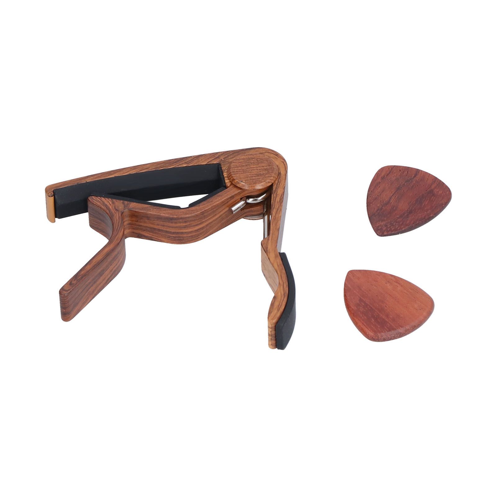 Guitar Capo Small Portable Noiseless Silicone Pad Spring Loaded Capo for view 2