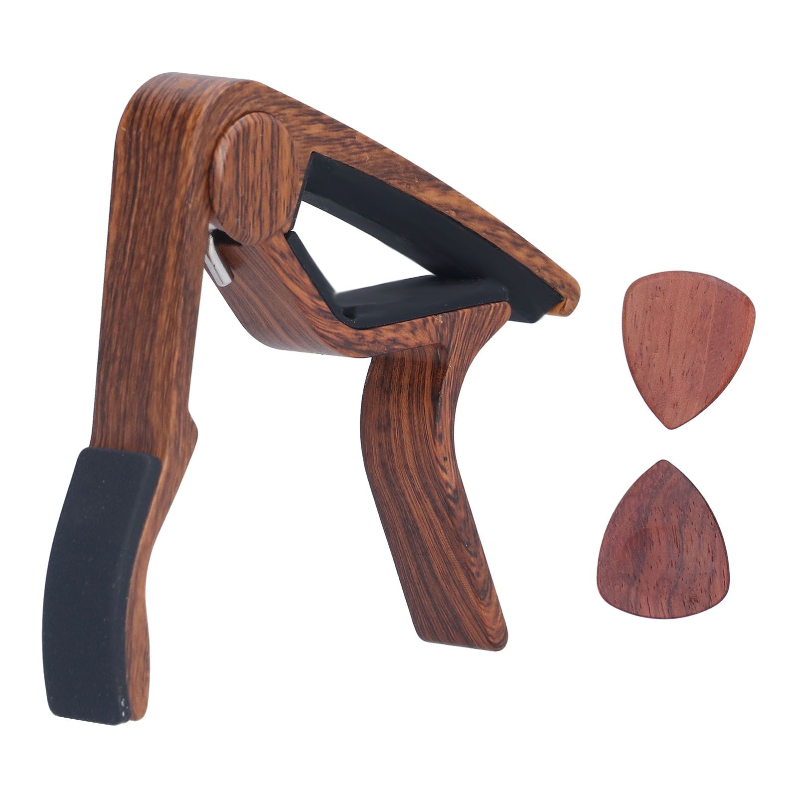 Guitar Capo Small Portable Noiseless Silicone Pad Spring Loaded Capo for view 3