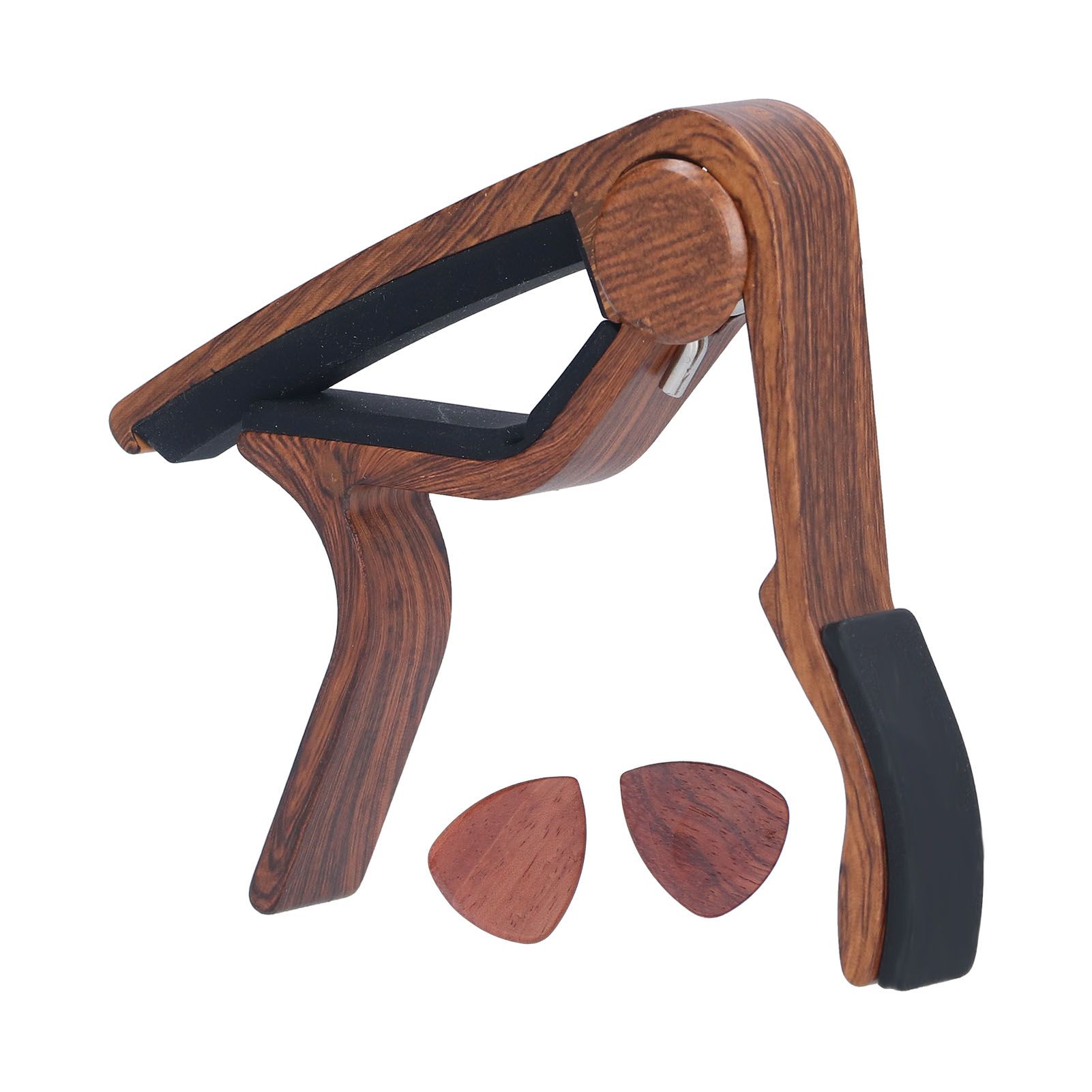 Guitar Capo Small Portable Noiseless Silicone Pad Spring Loaded Capo for view 4
