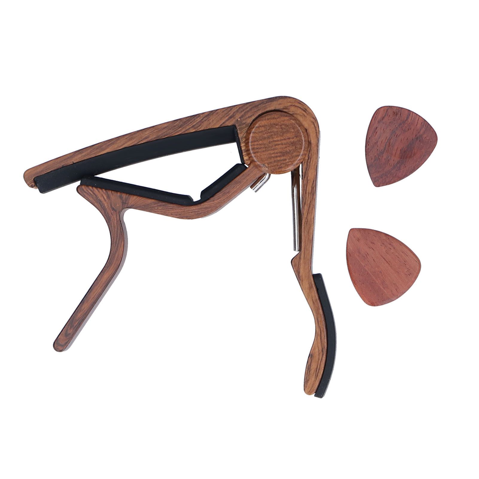 Guitar Capo Small Portable Noiseless Silicone Pad Spring Loaded Capo for view 5