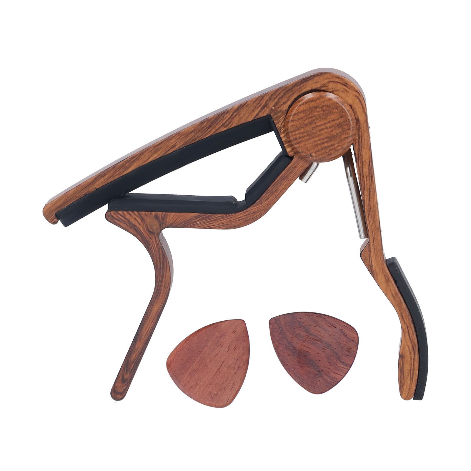 Guitar Capo Small Portable Noiseless Silicone Pad Spring Loaded Capo for view 6