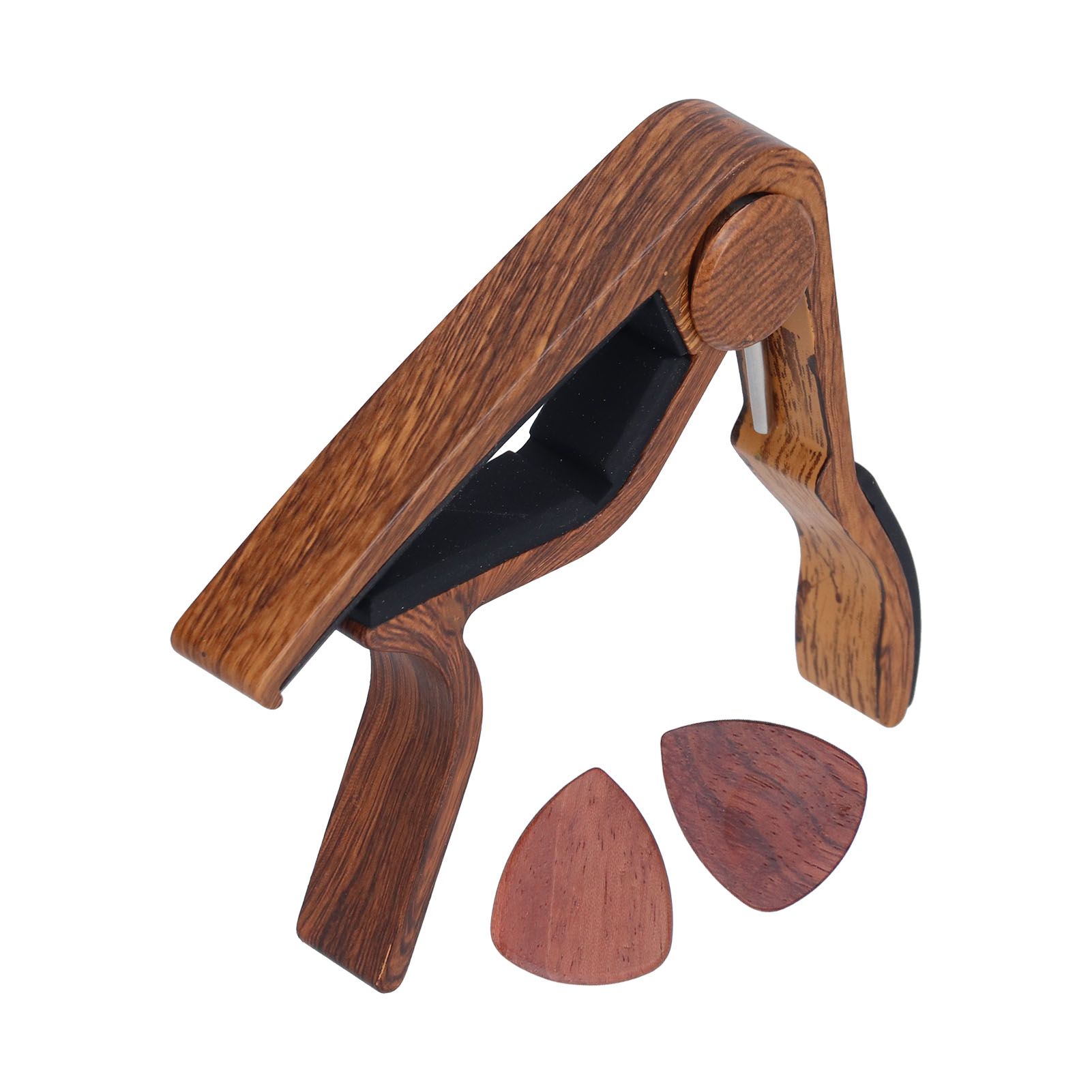 Guitar Capo Small Portable Noiseless Silicone Pad Spring Loaded Capo for view 7