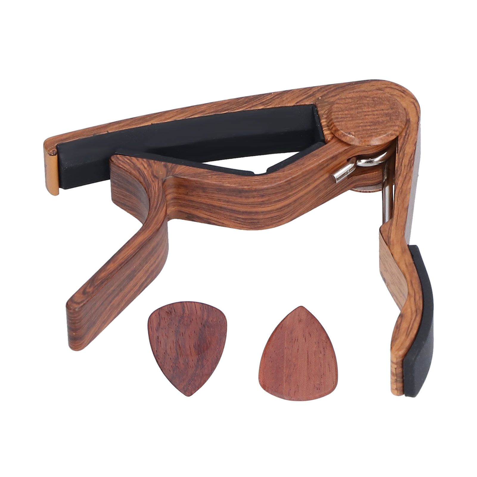 Guitar Capo Small Portable Noiseless Silicone Pad Spring Loaded Capo for view 9