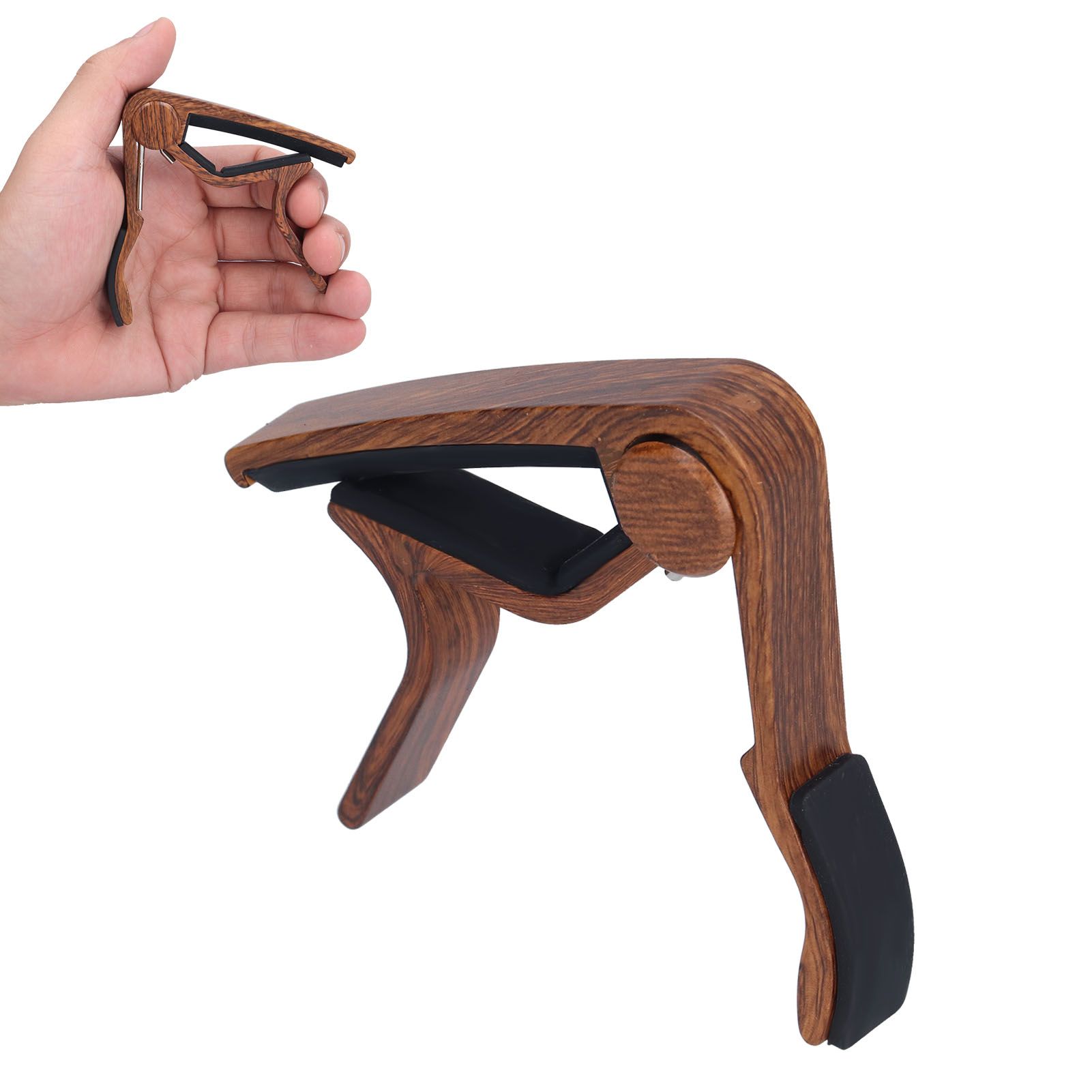 Guitar Capo Small Portable Noiseless Silicone Pad Spring Loaded Capo for view 10
