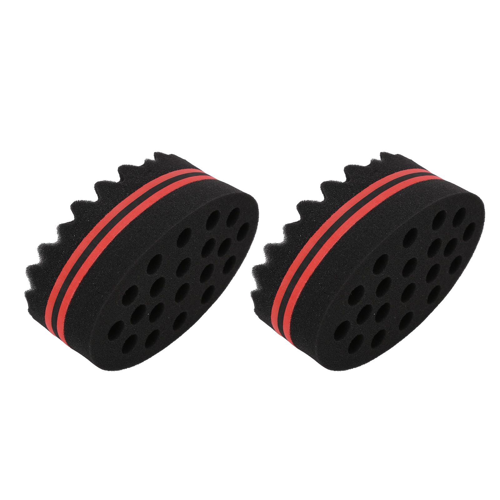 2PCS Double Sided Hair Curl Sponge 22 Hole Wavy Hair Sponge Brush Styling view 3