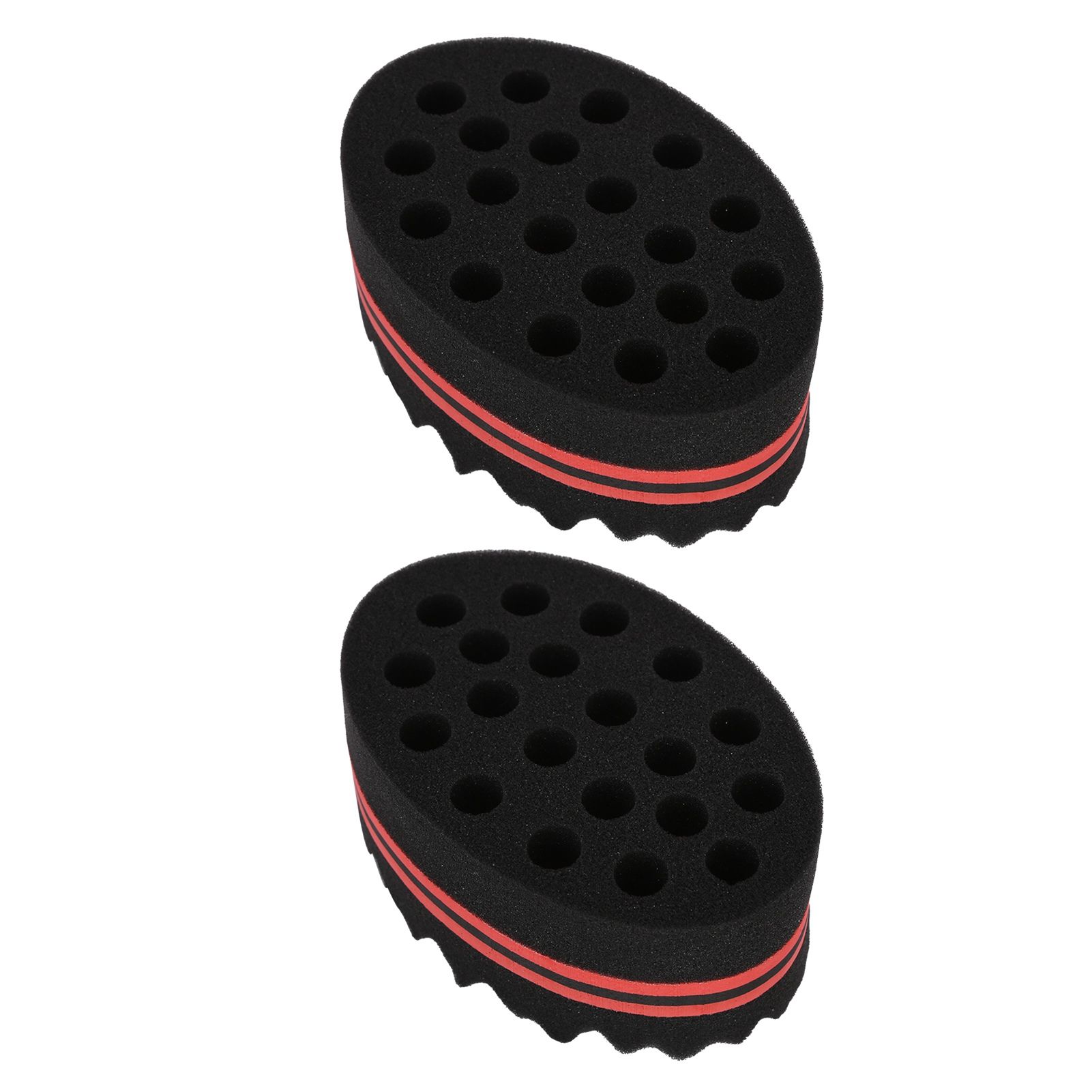 2PCS Double Sided Hair Curl Sponge 22 Hole Wavy Hair Sponge Brush Styling view 7