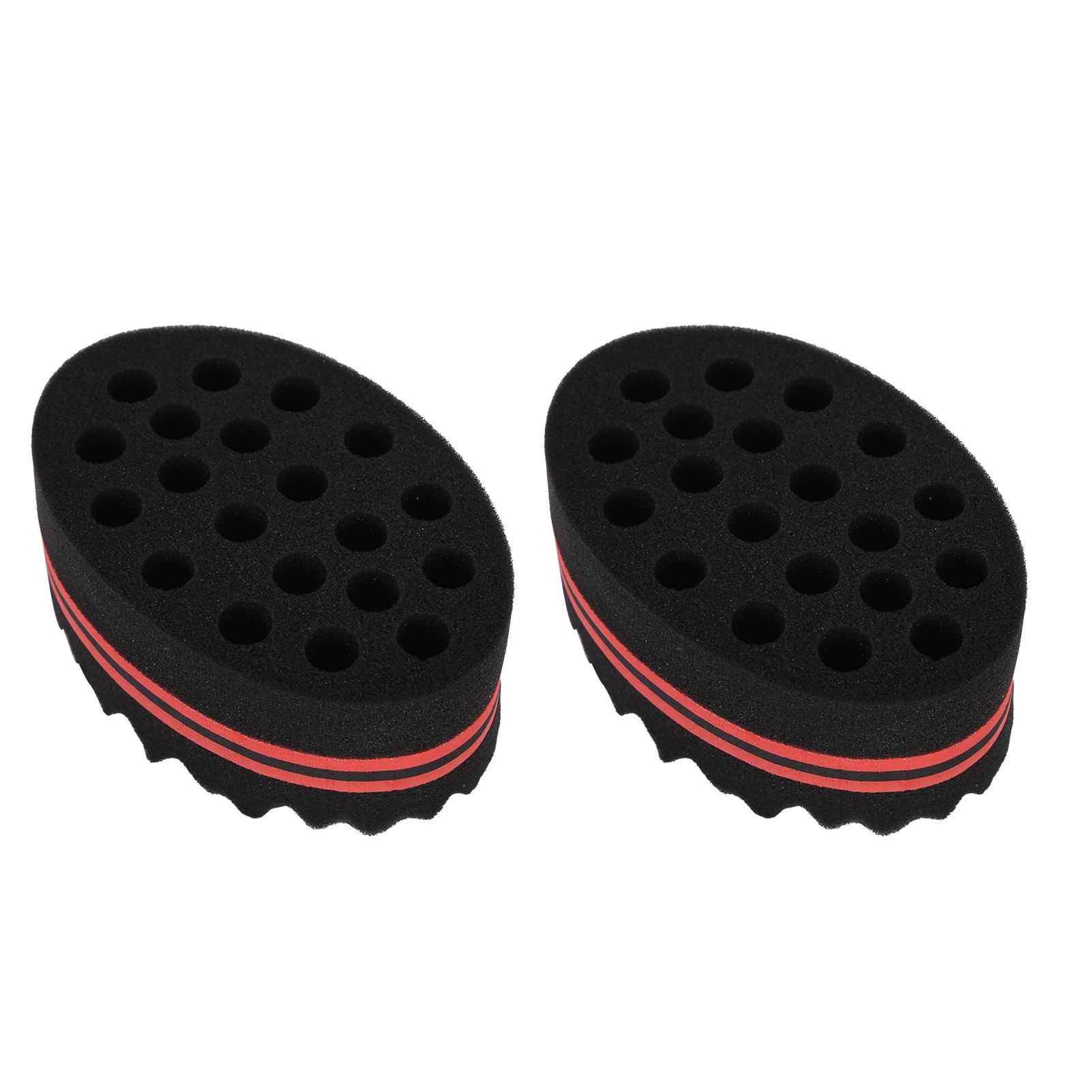 2PCS Double Sided Hair Curl Sponge 22 Hole Wavy Hair Sponge Brush Styling view 8
