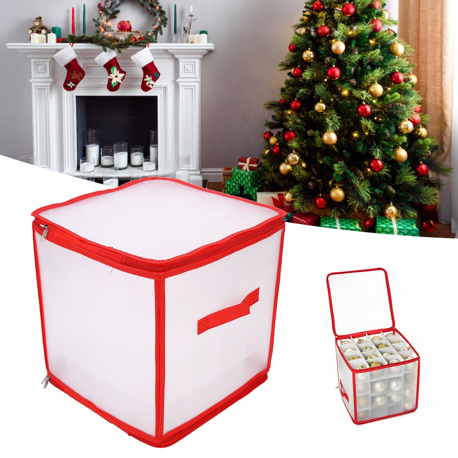 Storage Box Transparent PVC Zipper Sealed Durable Sock Organizer with view 12
