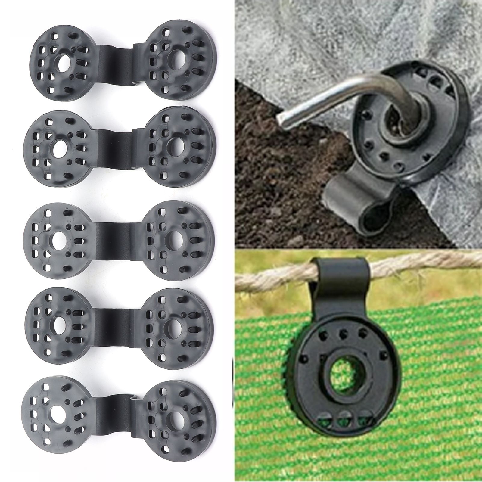 20Pcs Shading Net Clips Black Sunshade Cloth Fasteners Greenhouse Clamps Tools view 12