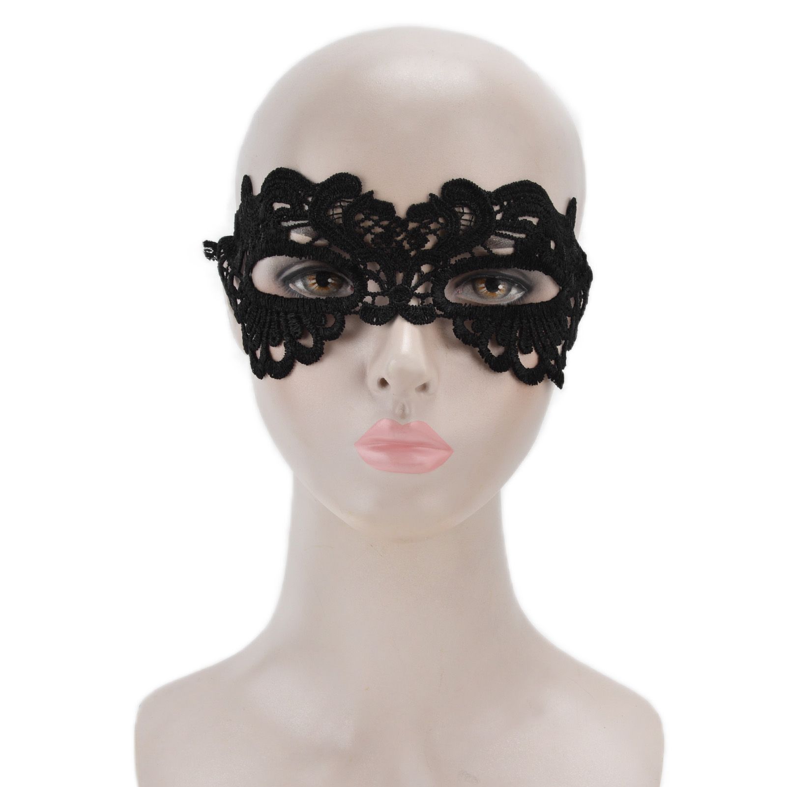 Hollow Lace Half Face Mask Costume Eyes Mask Halloween Dancing Party view 8