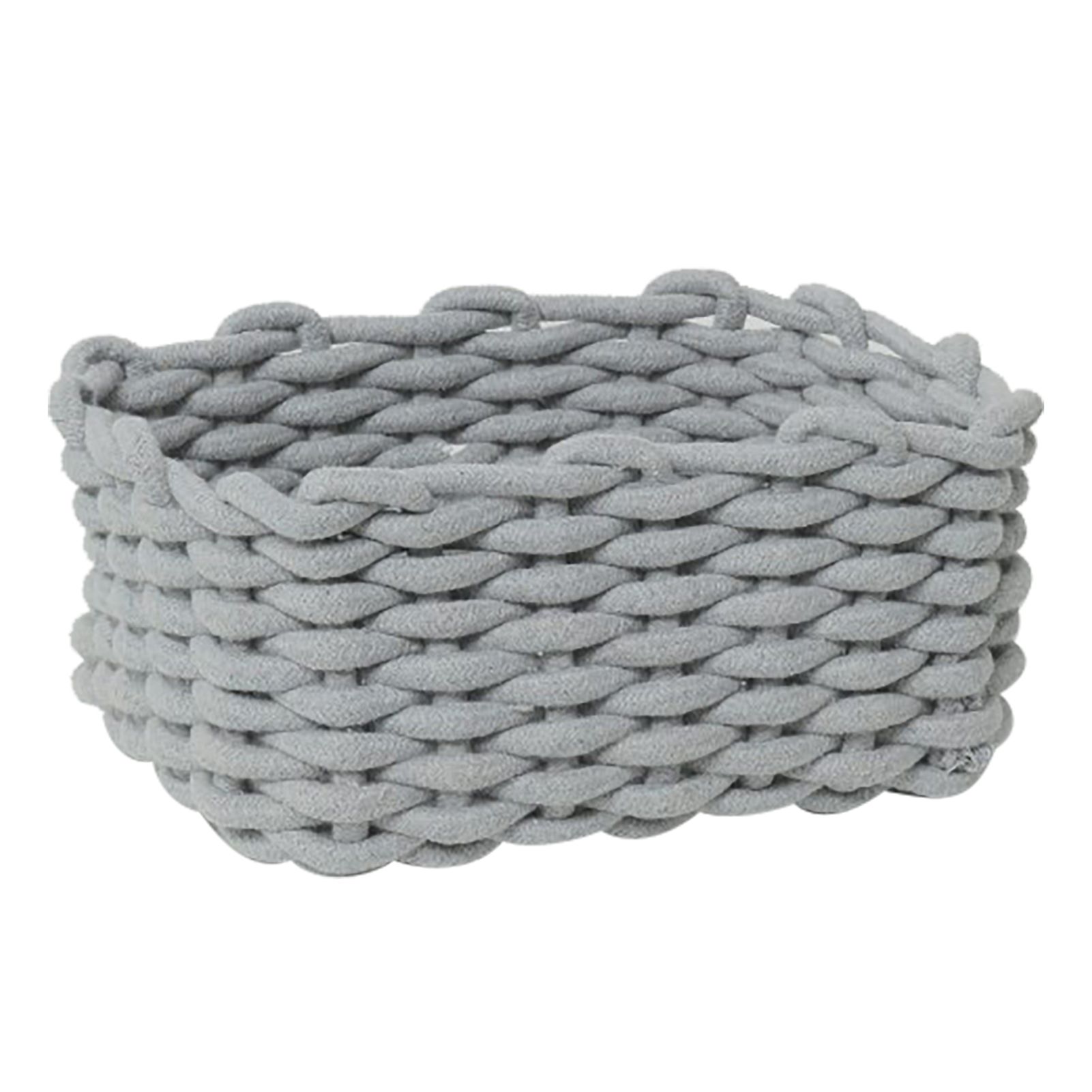 Cotton Rope Storage Basket Hand Knitting Nordic Style Desktop Storage view 2