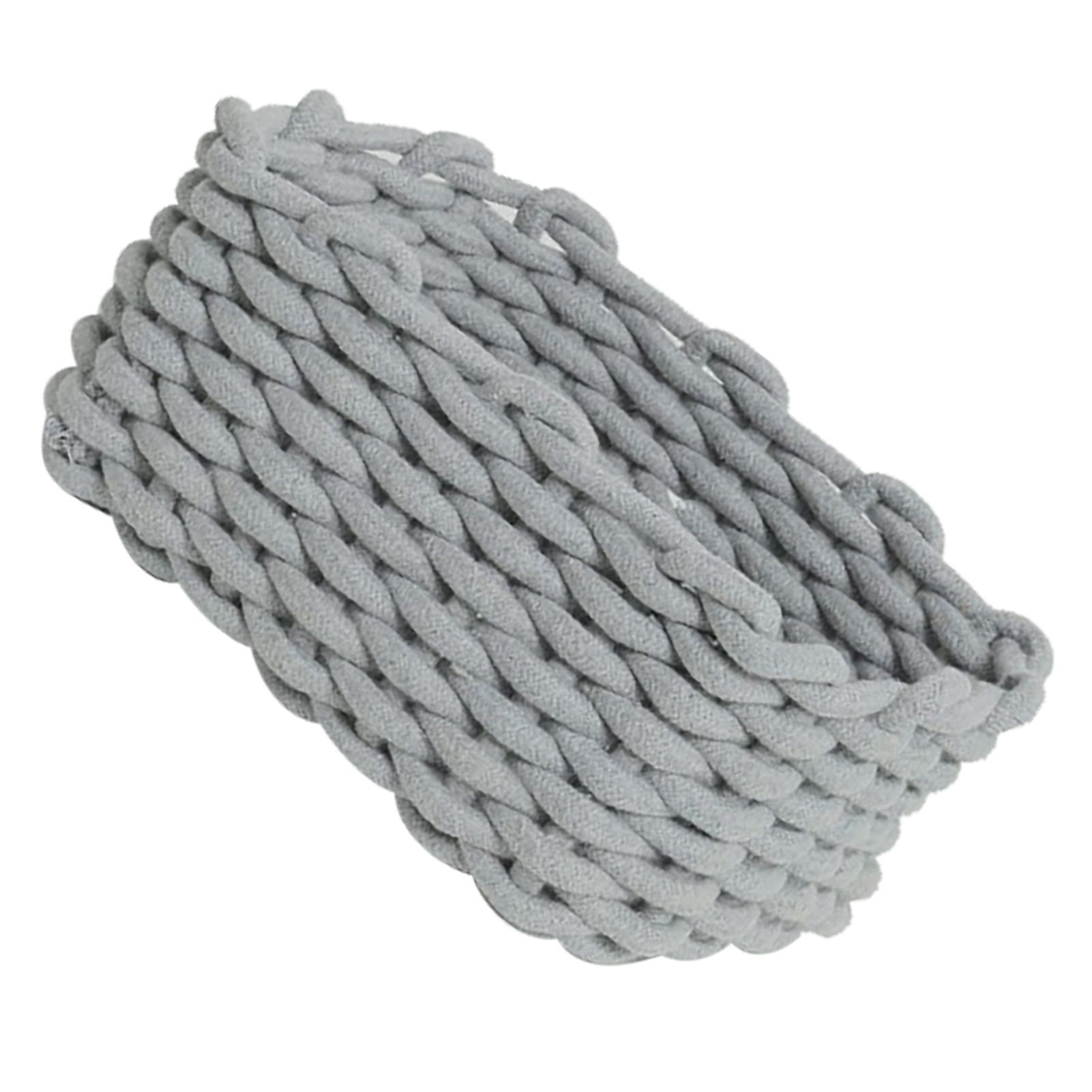 Cotton Rope Storage Basket Hand Knitting Nordic Style Desktop Storage view 3