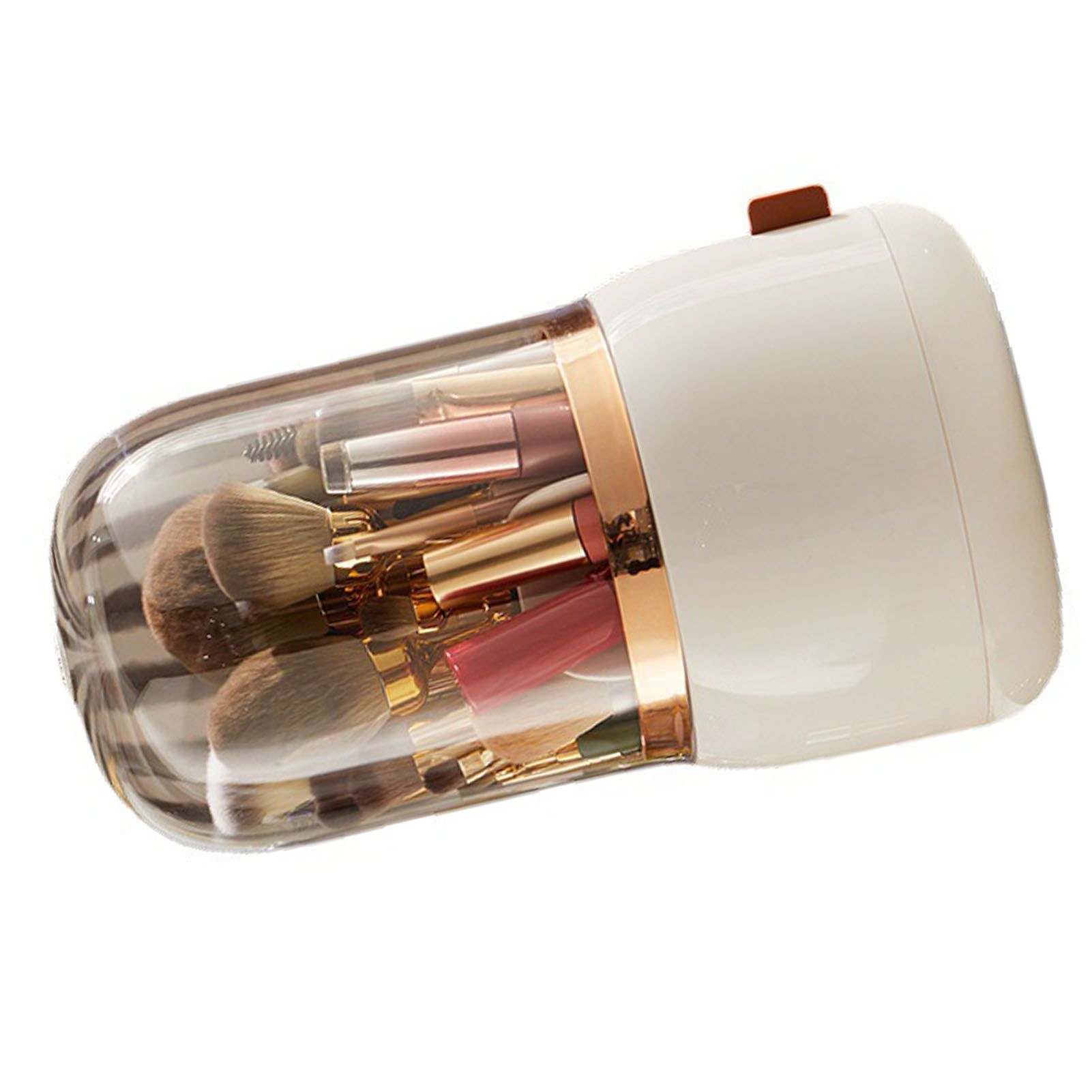 Makeup Brush Holder Multifunctional Brush Organizer Home Rotating Dustproof view 3