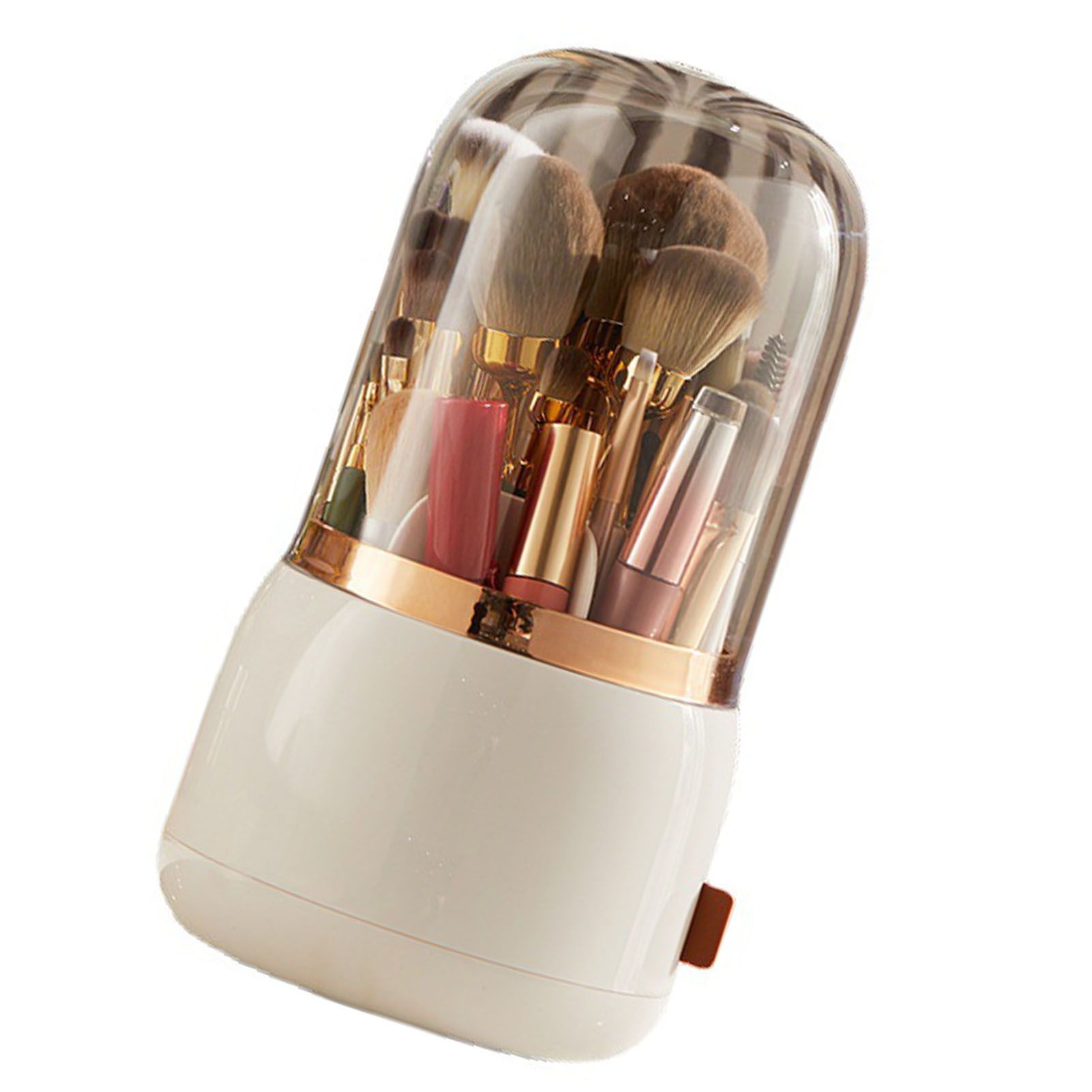Makeup Brush Holder Multifunctional Brush Organizer Home Rotating Dustproof view 4