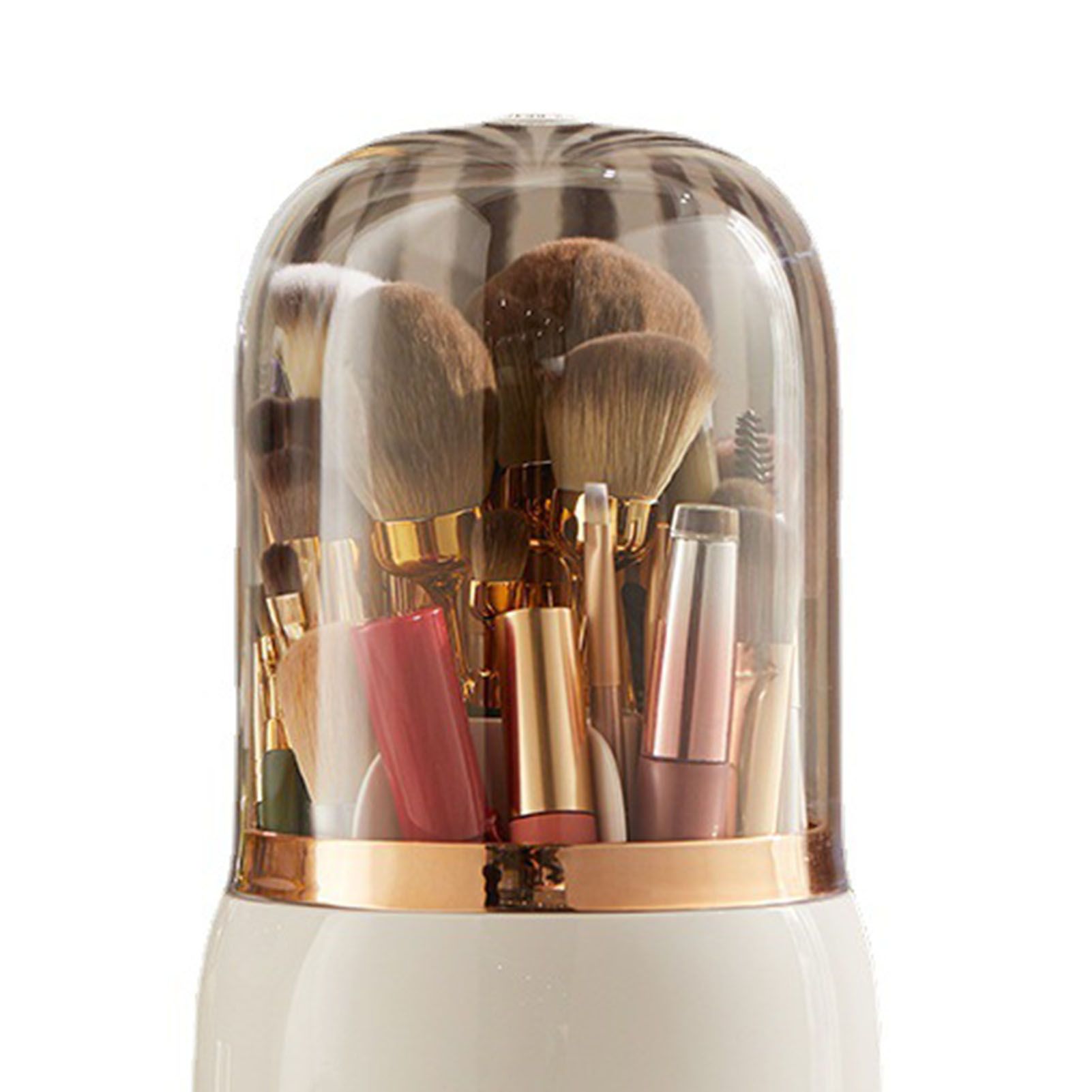 Makeup Brush Holder Multifunctional Brush Organizer Home Rotating Dustproof view 7