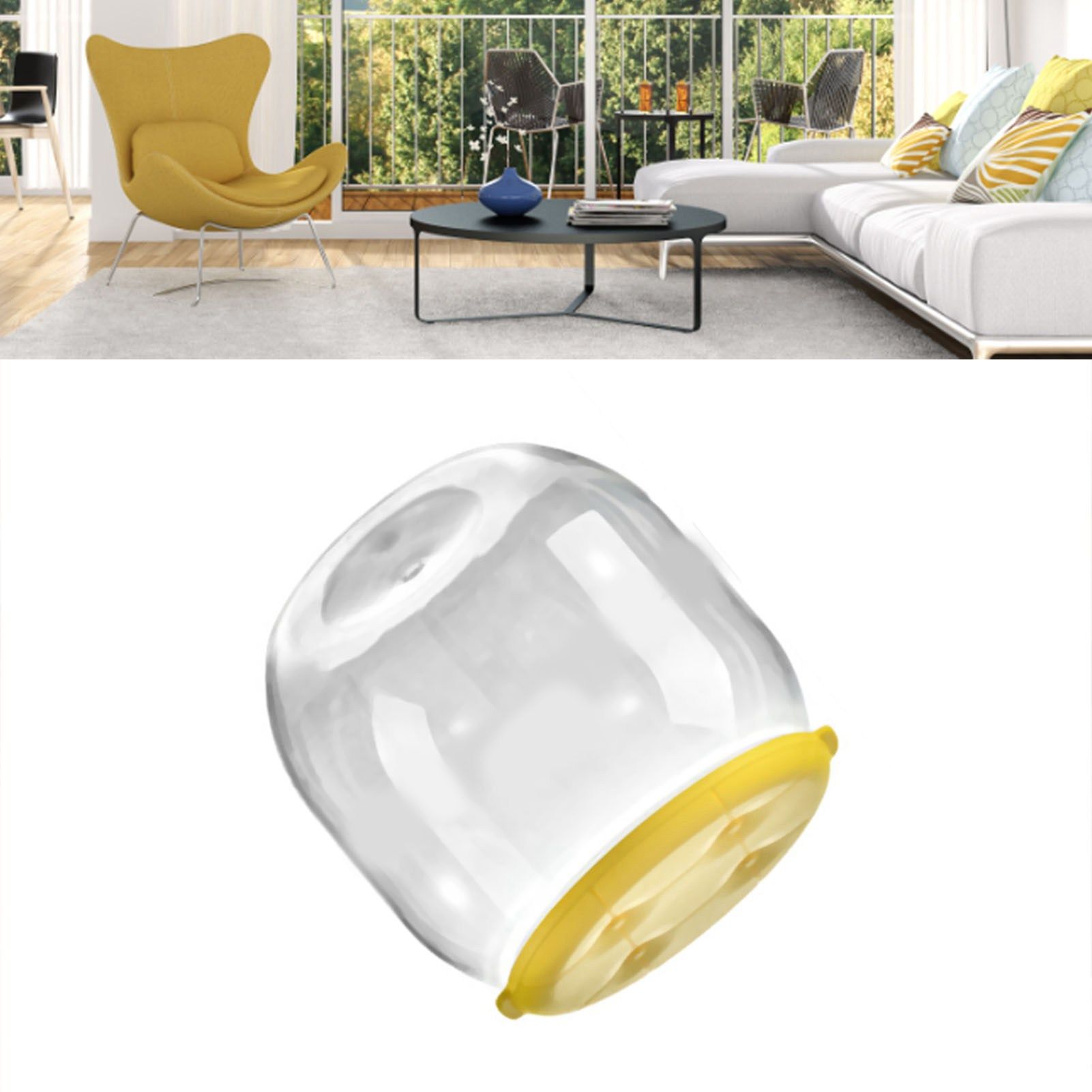 Toy Storage Stool Multipurpose Innovative Round Shape Transparent Storage view 5