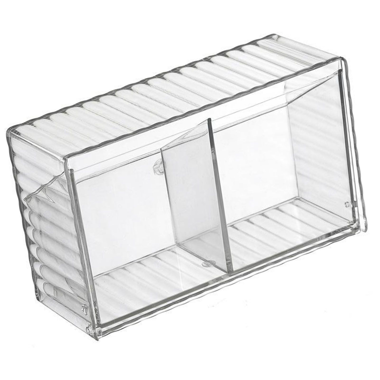 Cosmetics Wall Mounted Storage Box Non Punching Plastic 2 Compartment Holder view 3
