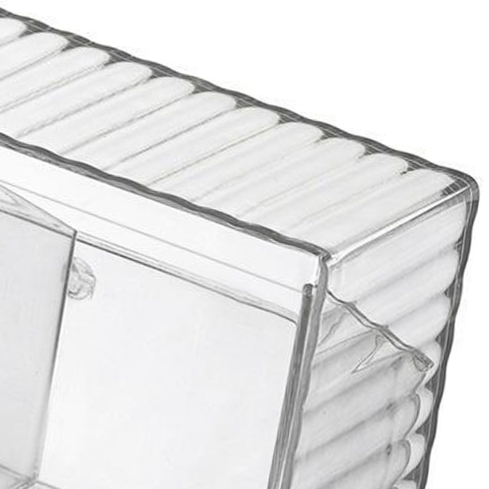 Cosmetics Wall Mounted Storage Box Non Punching Plastic 2 Compartment Holder view 7