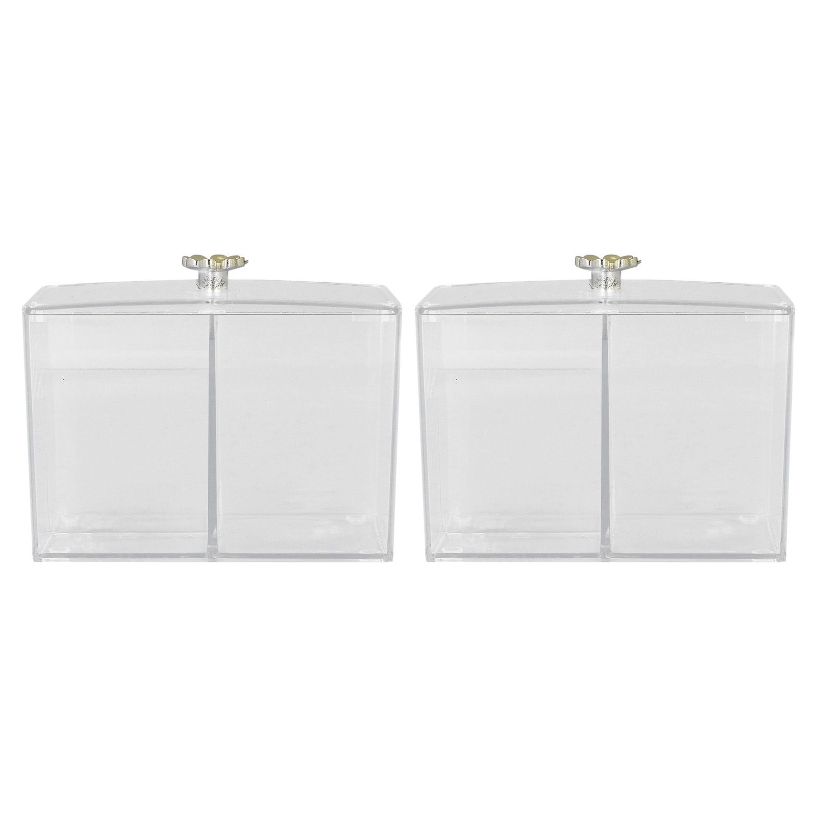 2Pcs Cotton Swab Holder Clear Durable Plastic Safe Widely Used Cotton Ball view 3