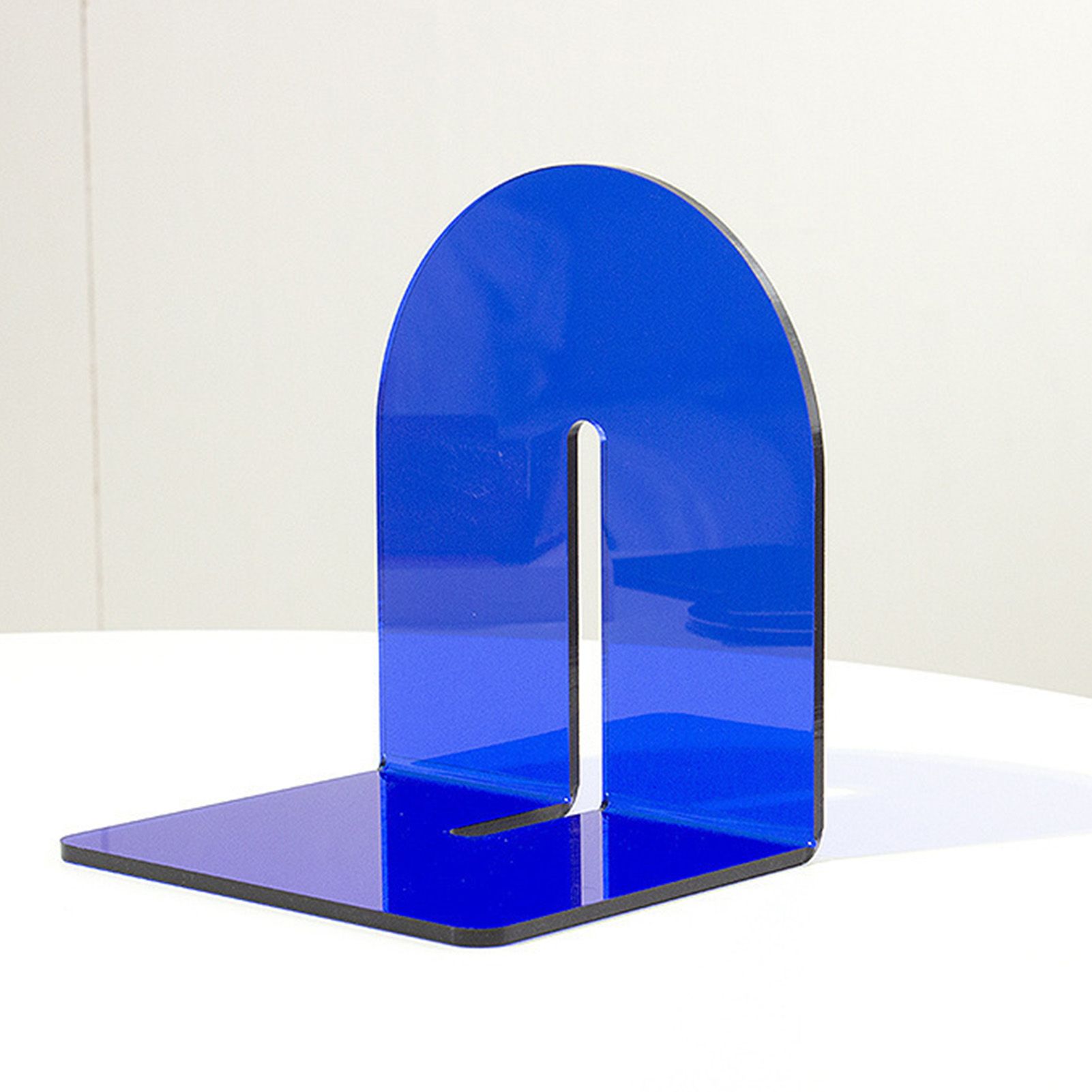 Acrylic Book End Thickened L Shape Bookend Stopper Desktop Book Organizer for view 7