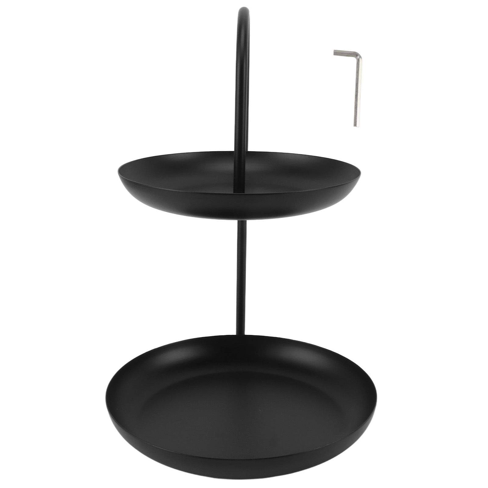 Dessert Rack Fruit Stand Round 2 Tier Iron Display Holder for Party Wedding — image 1