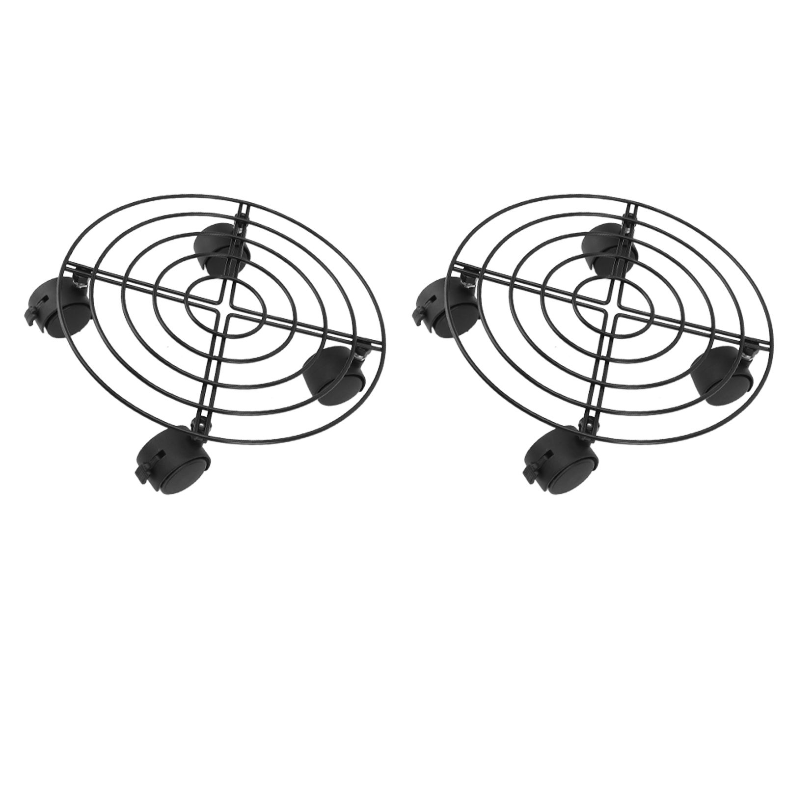 2 PCS Outdoor Plant Dolly with Lockable Wheels Iron and PVC High Load Bearing view 8