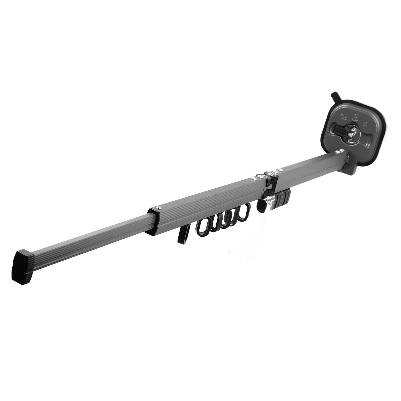 Retractable Clothes Drying Rack Wall Mount Drill Free Bifold Windproof Space