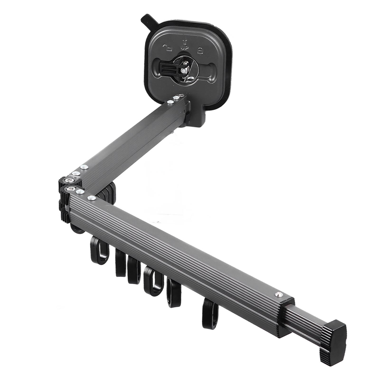Retractable Clothes Drying Rack Wall Mount Drill Free Bifold Windproof Space view 2
