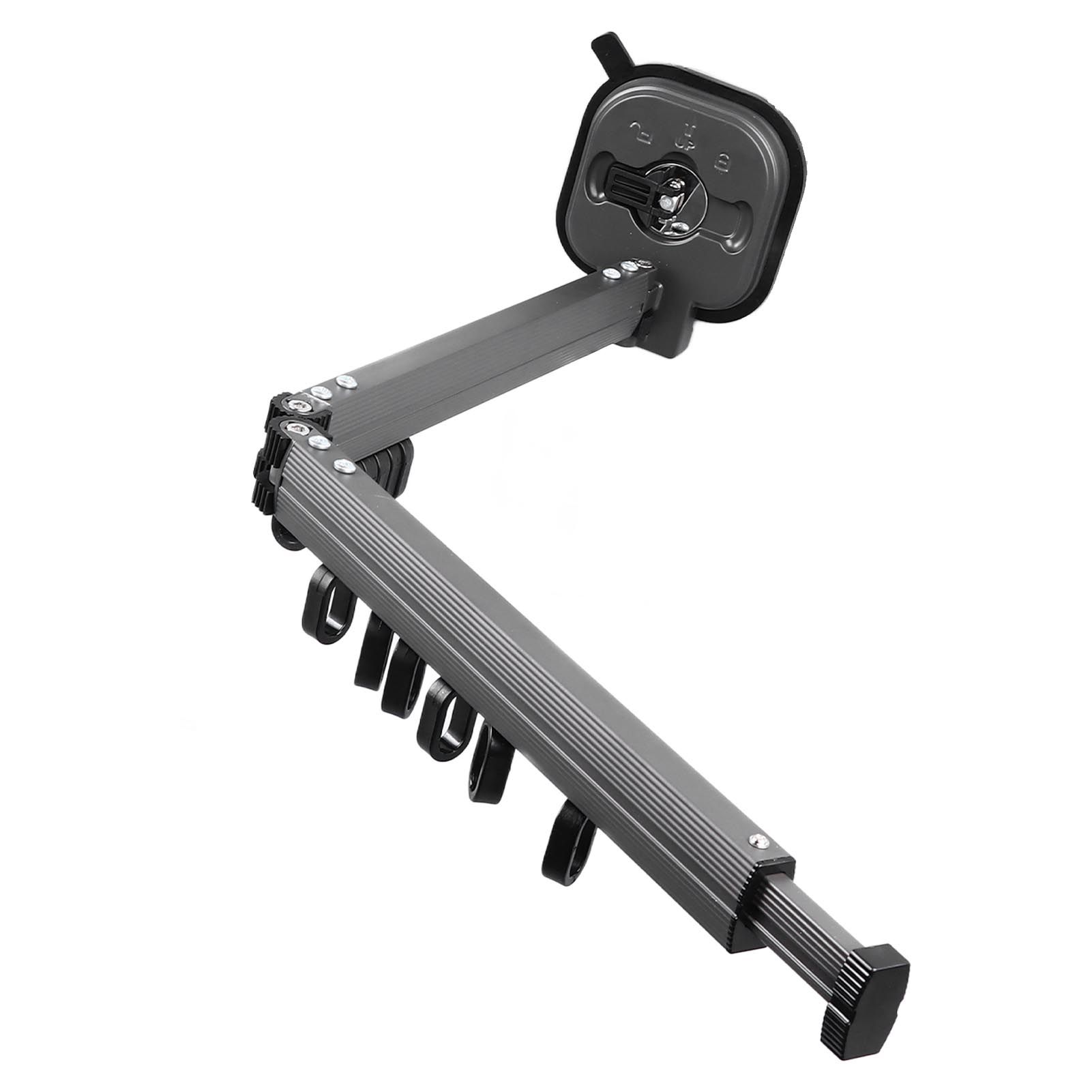 Retractable Clothes Drying Rack Wall Mount Drill Free Bifold Windproof Space view 3