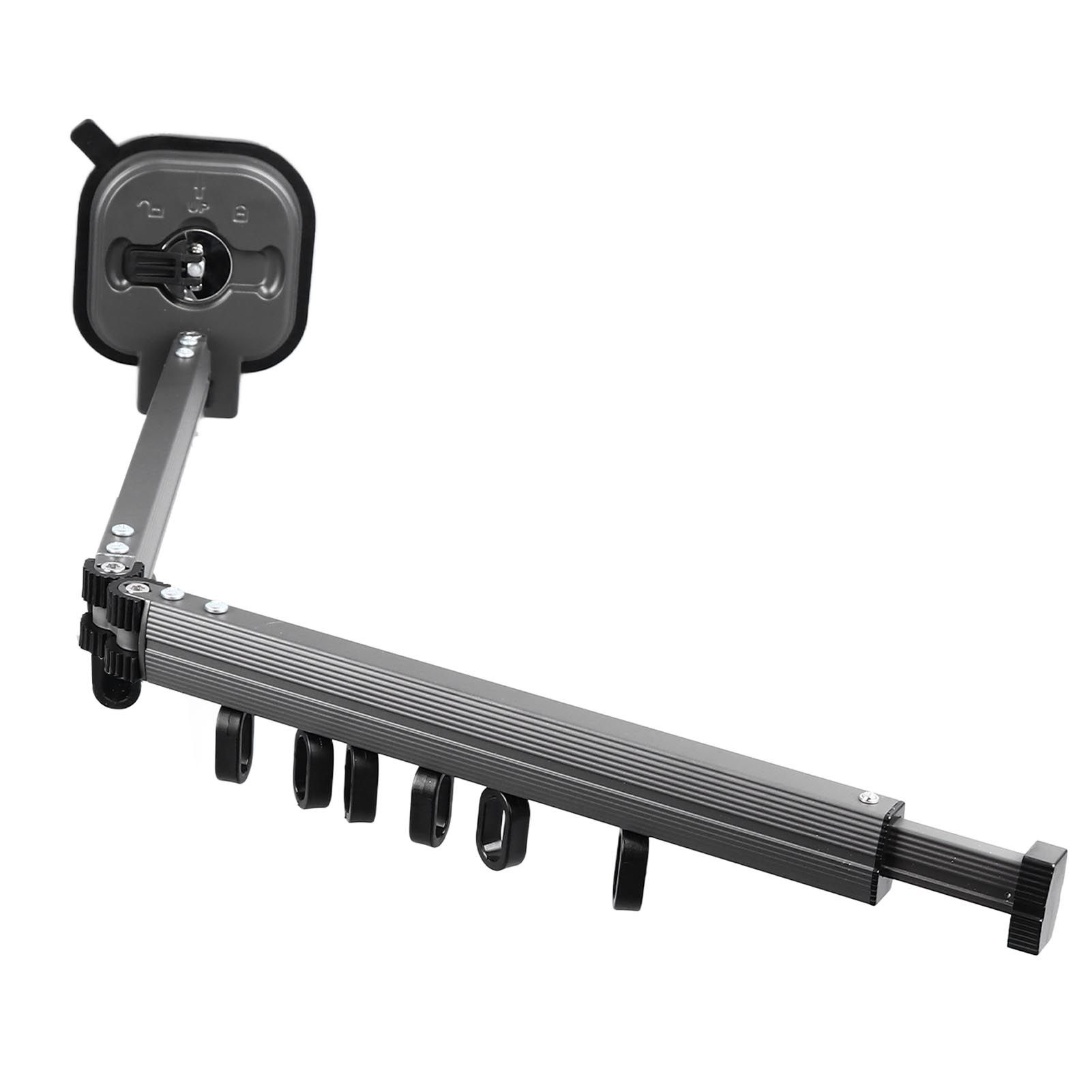 Retractable Clothes Drying Rack Wall Mount Drill Free Bifold Windproof Space view 5
