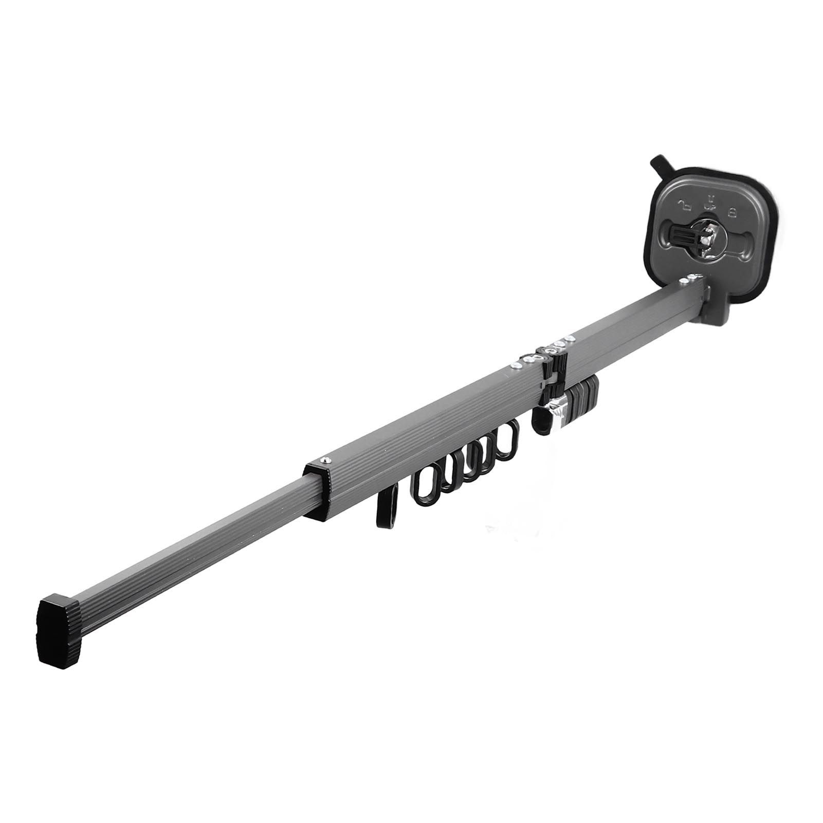 Retractable Clothes Drying Rack Wall Mount Drill Free Bifold Windproof Space view 9