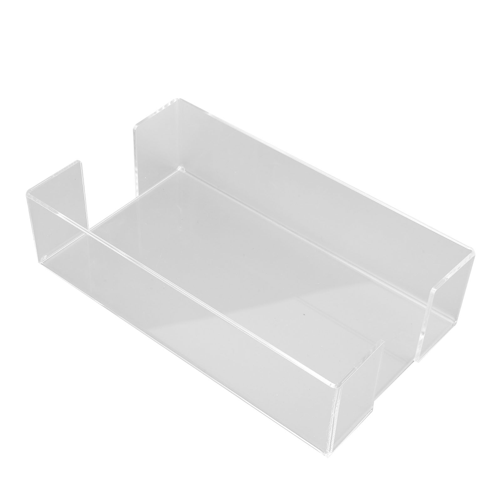 Napkin Tray Storage Holder Transparent Acrylic Modern 9.5x5.5x2.5in Large view 9