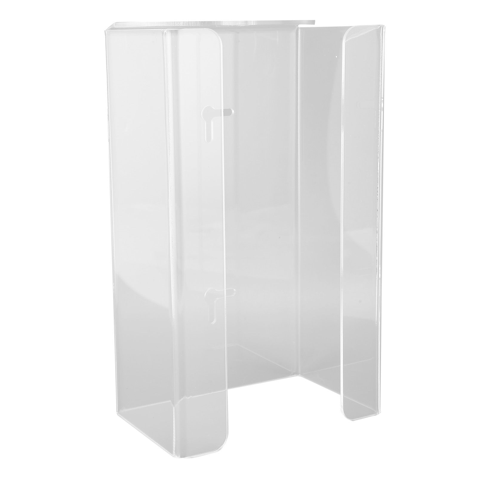 Glove Box Holder Dispenser Wall Mounted Tissue Holder Clear with Adhesive view 3