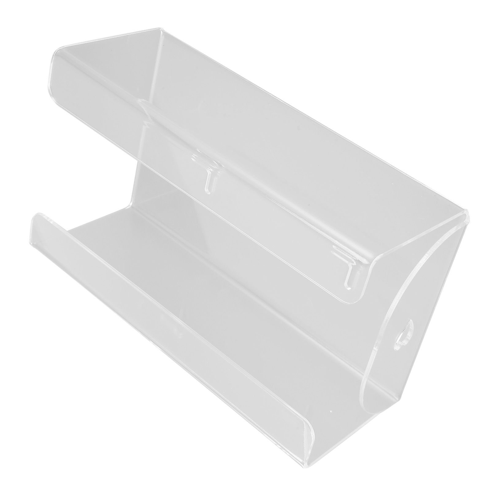 Glove Box Holder Dispenser Wall Mounted Tissue Holder Clear with Adhesive view 4
