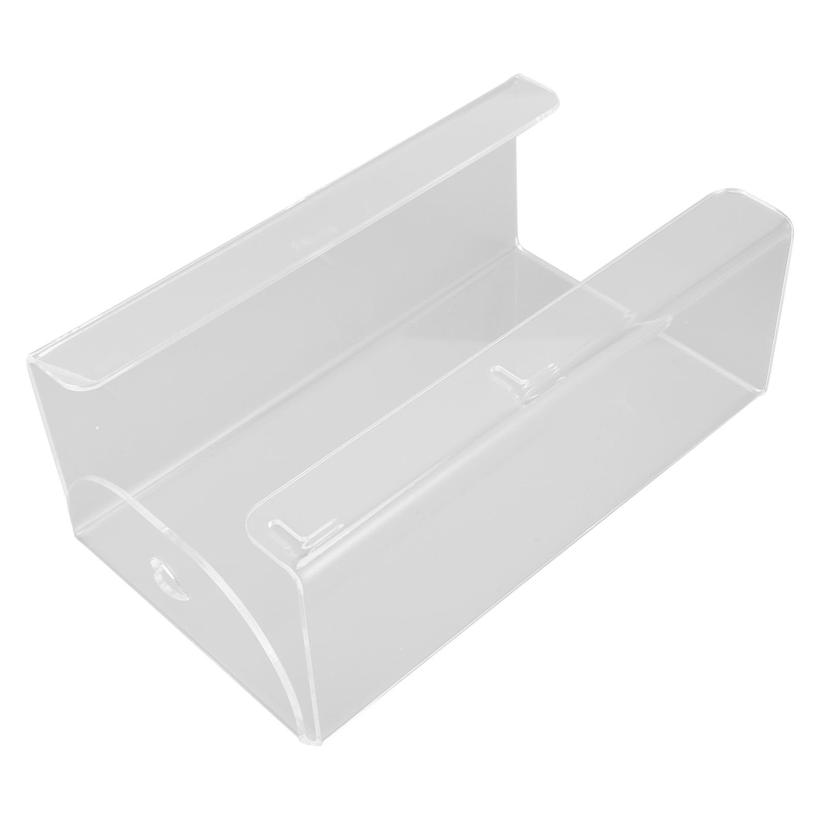 Glove Box Holder Dispenser Wall Mounted Tissue Holder Clear with Adhesive view 5