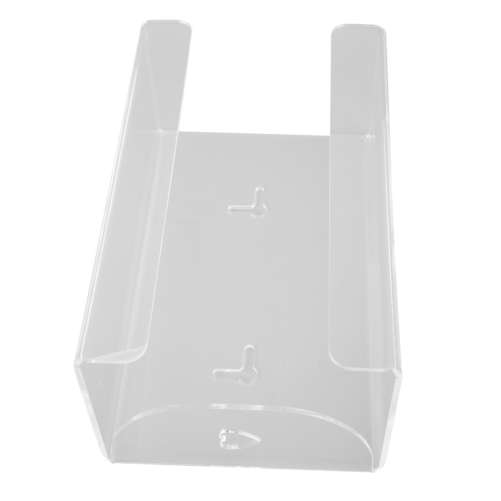 Glove Box Holder Dispenser Wall Mounted Tissue Holder Clear with Adhesive view 6