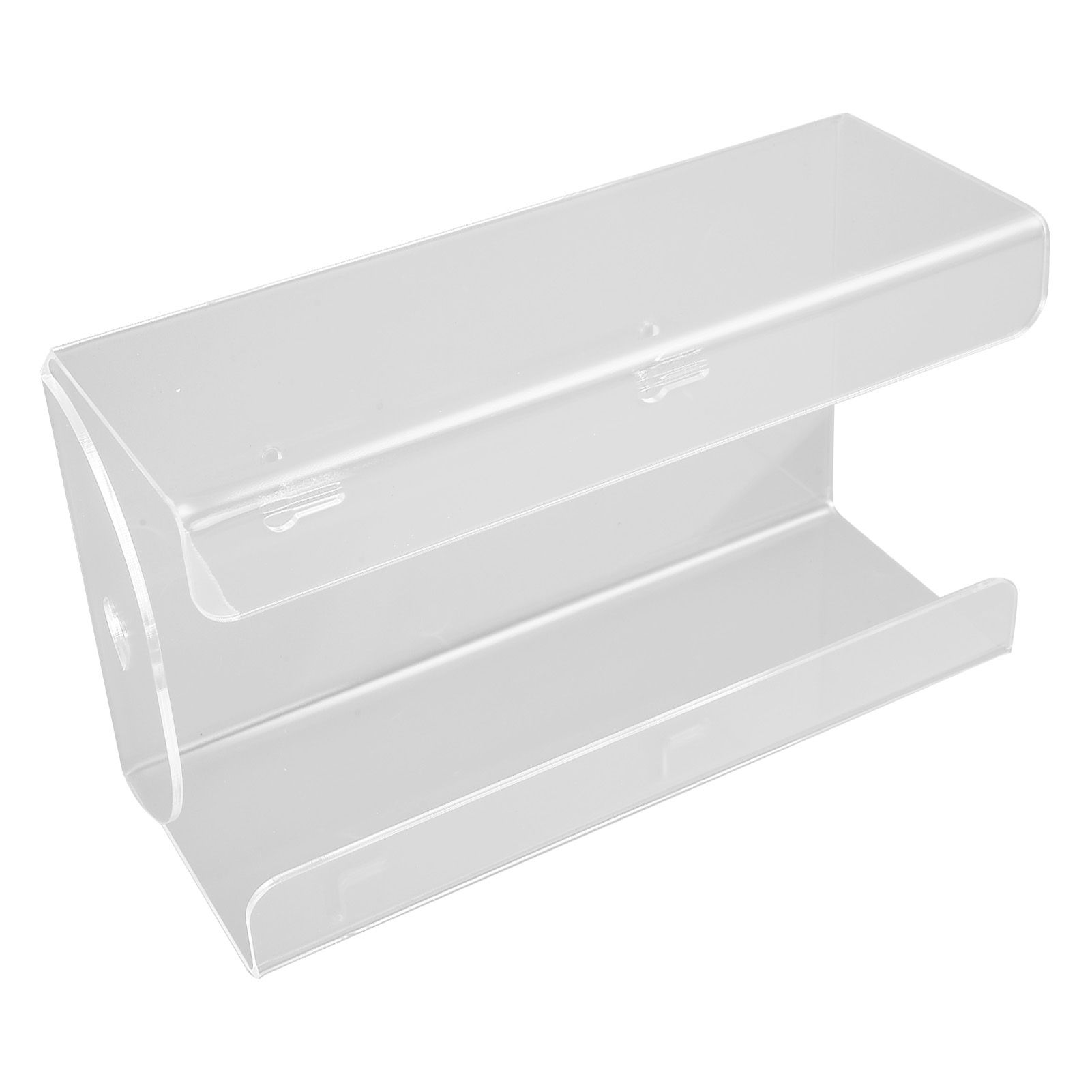 Glove Box Holder Dispenser Wall Mounted Tissue Holder Clear with Adhesive view 7