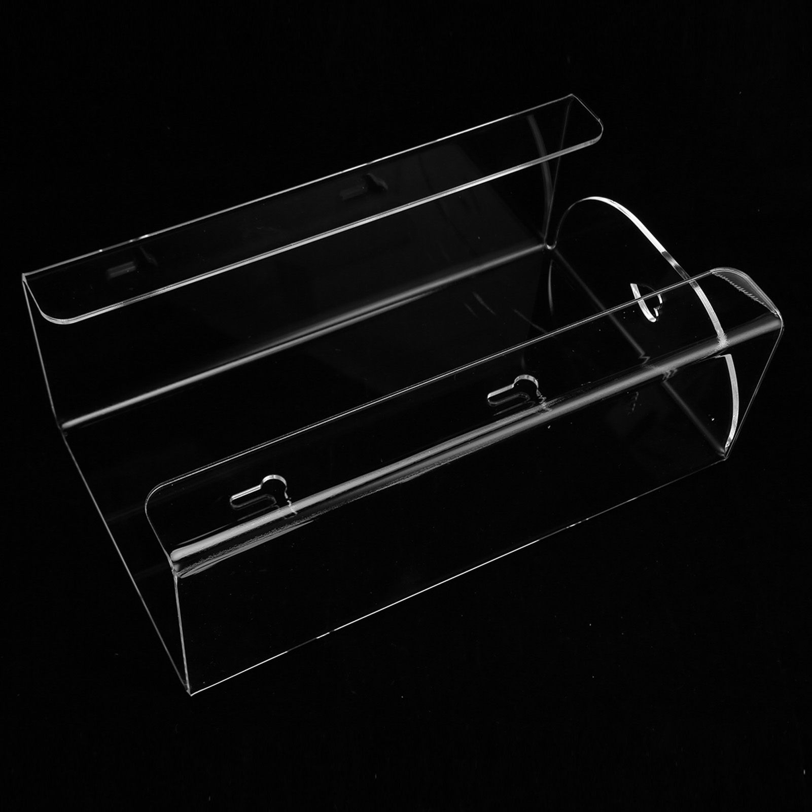 Glove Box Holder Dispenser Wall Mounted Tissue Holder Clear with Adhesive view 14