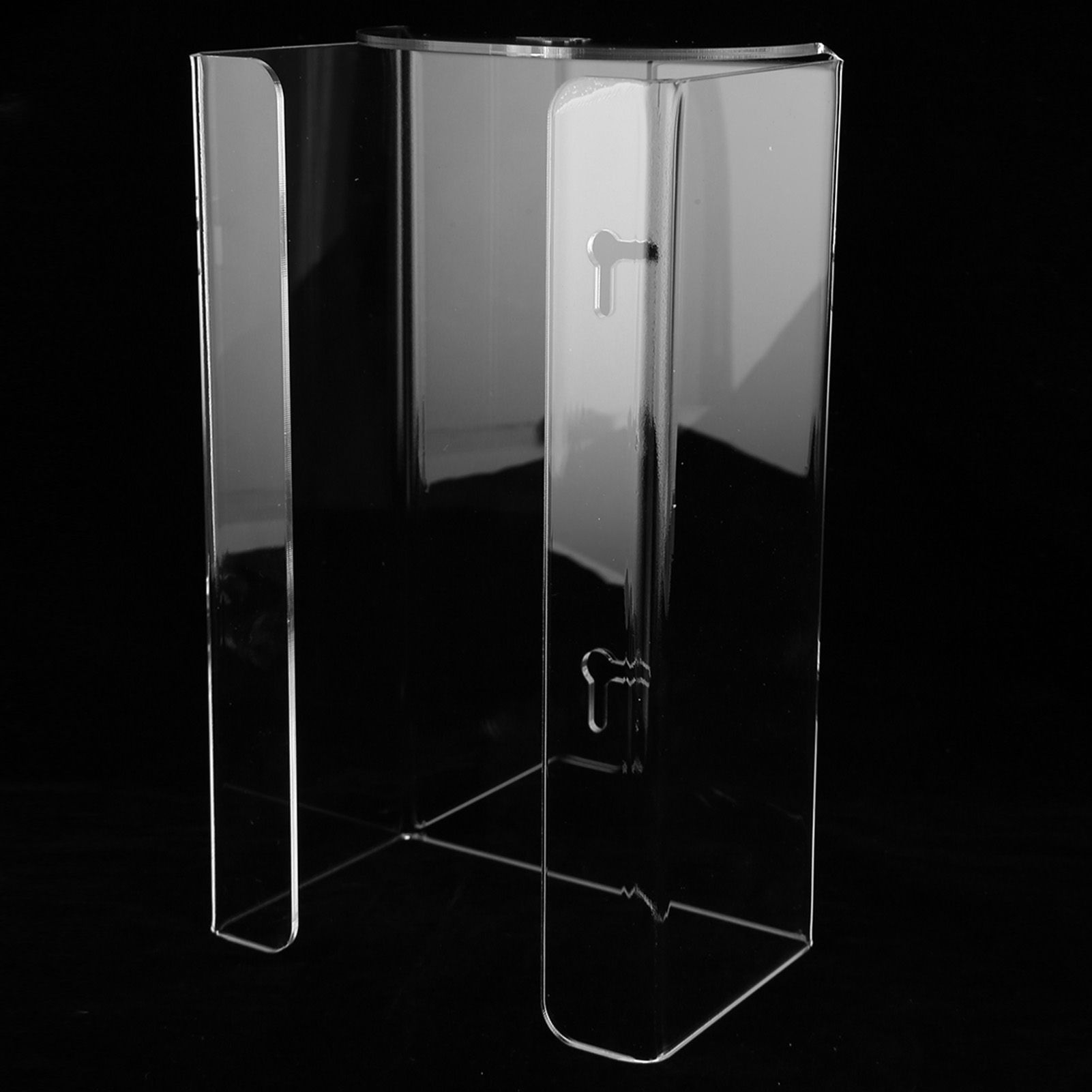 Glove Box Holder Dispenser Wall Mounted Tissue Holder Clear with Adhesive view 15