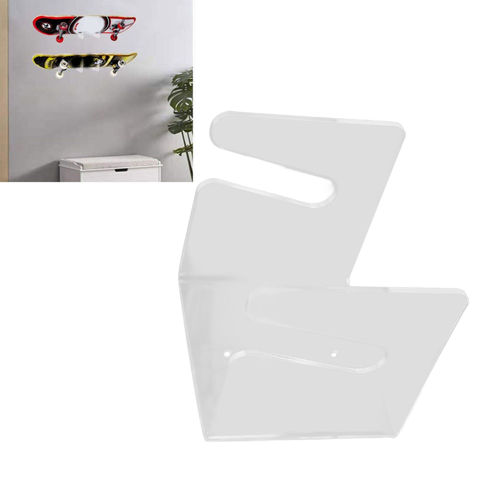 Skateboard Wall Mount Acrylic Display Storage Holder Hanger Home Decoration view 12