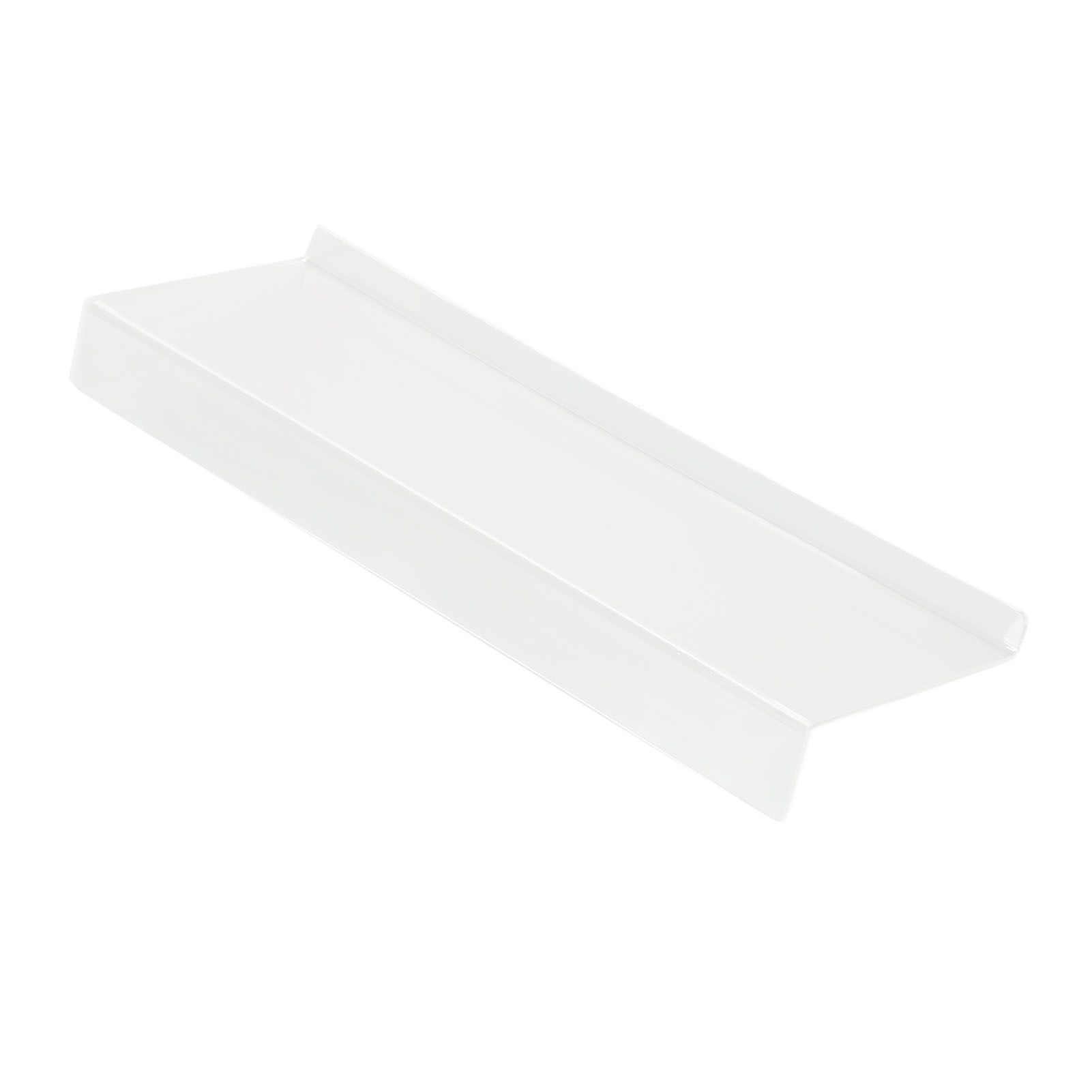 Acrylic Tilted Computer Keyboard Holder Low Front Lip Polished Finish Keyboard
