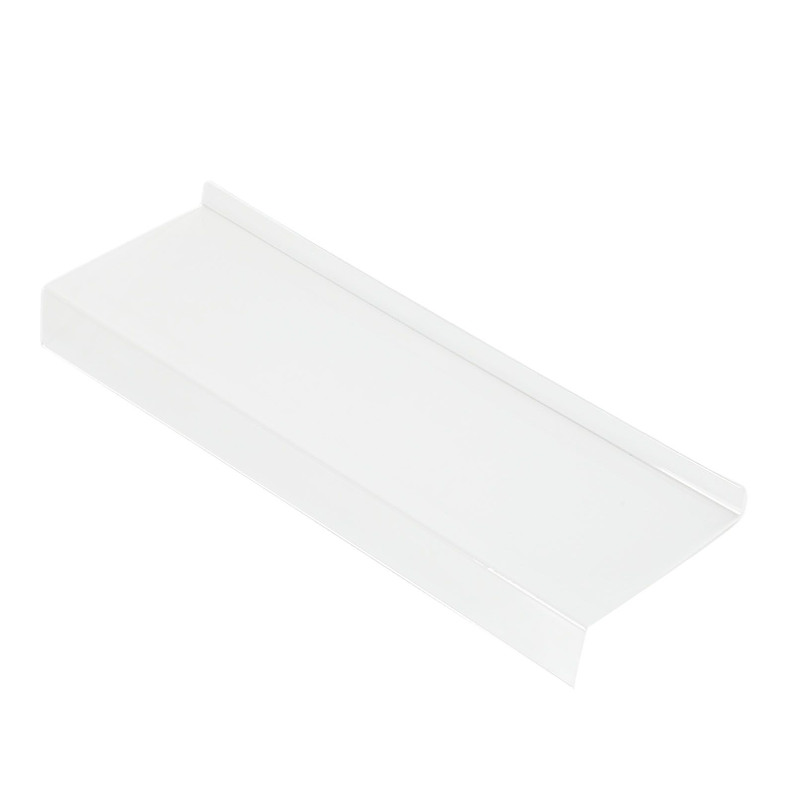 Acrylic Tilted Computer Keyboard Holder Low Front Lip Polished Finish Keyboard view 2