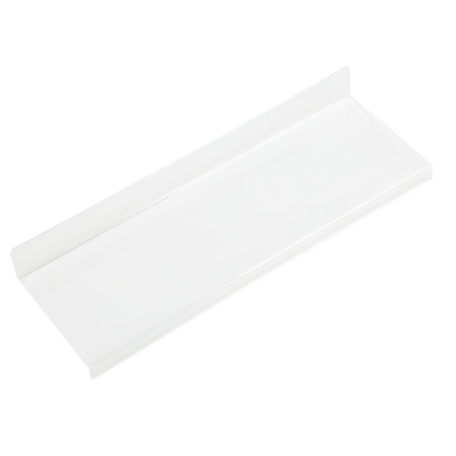 Acrylic Tilted Computer Keyboard Holder Low Front Lip Polished Finish Keyboard view 3