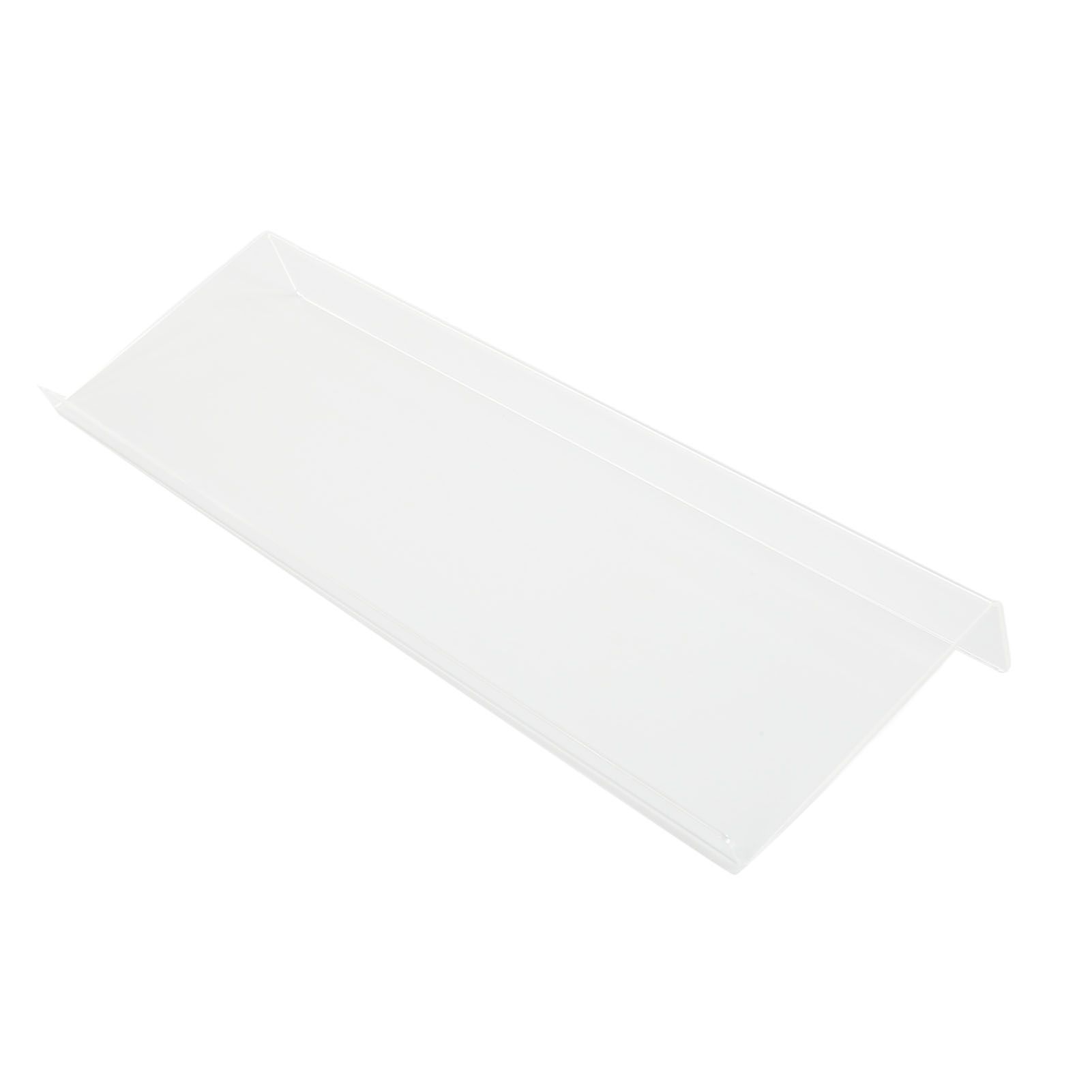 Acrylic Tilted Computer Keyboard Holder Low Front Lip Polished Finish Keyboard view 4