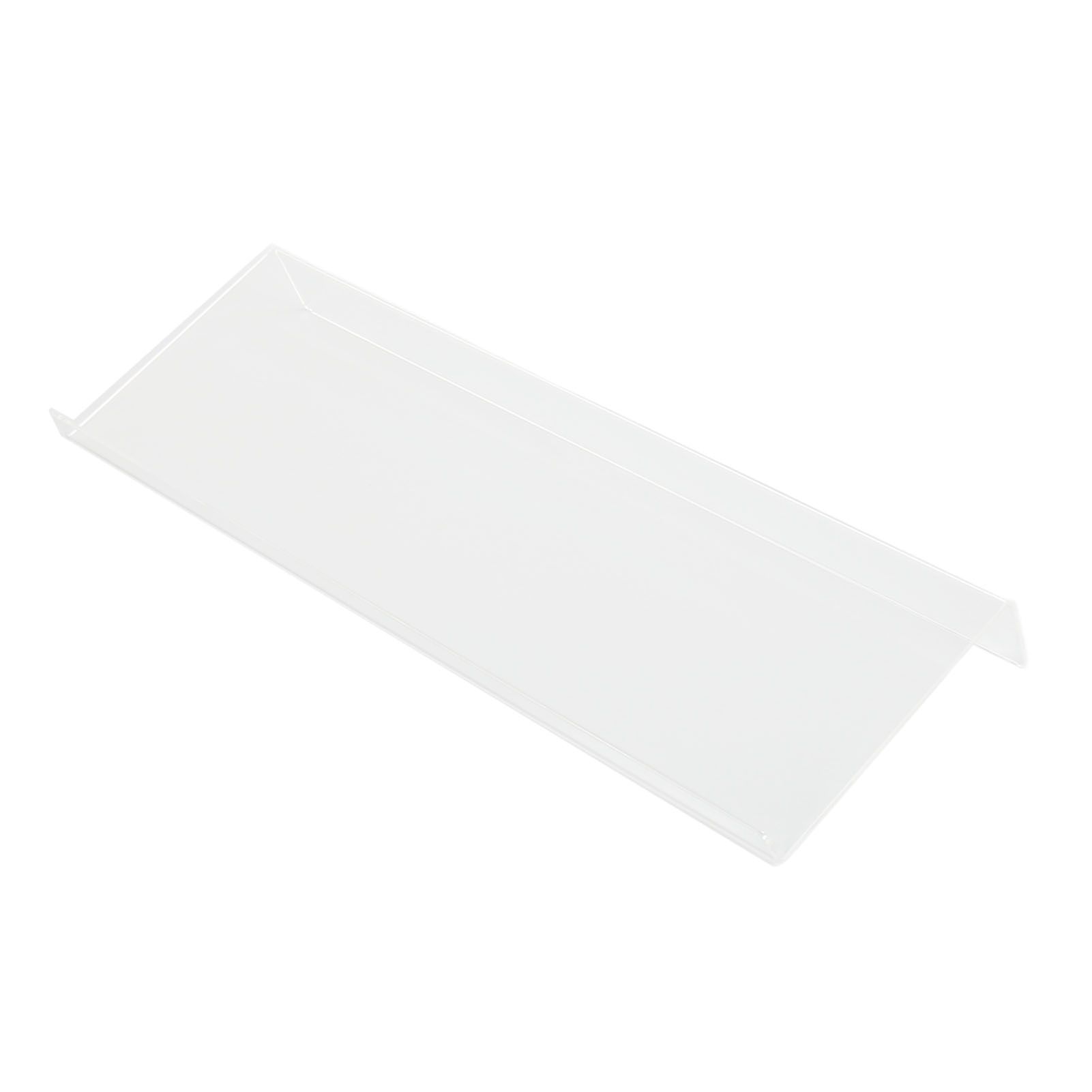 Acrylic Tilted Computer Keyboard Holder Low Front Lip Polished Finish Keyboard view 5