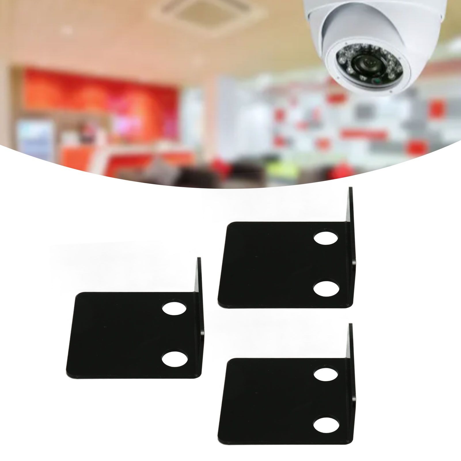 3 PCS Small Security Cameras Wall Shelf with 6 Cable Clips 10PCS Tapes Acrylic view 11
